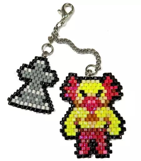 中古】雑貨 フライングマンとおはか ビーズチャーム 「MOTHER×MIYUKI