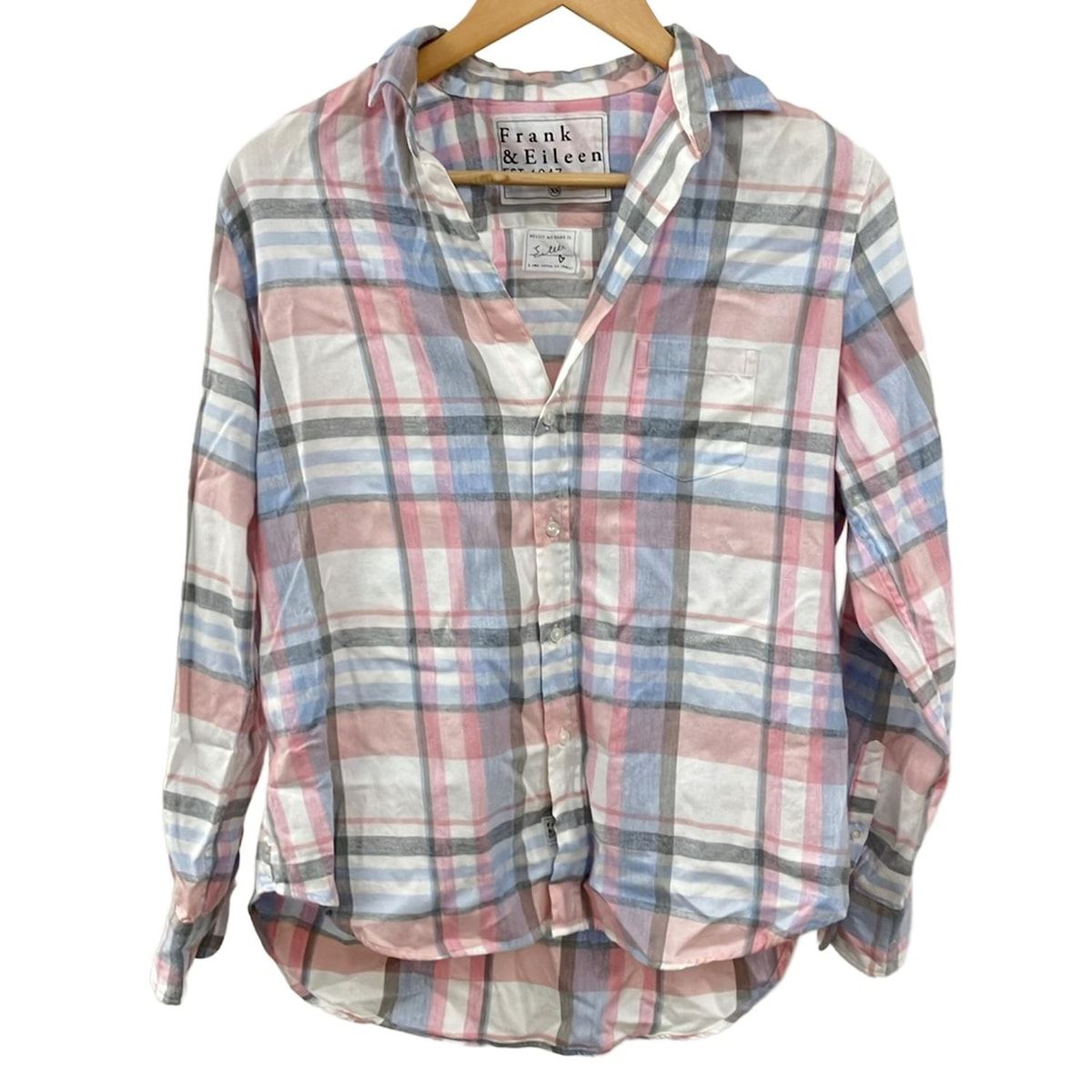 未使用Frank & Eileen 長袖シャツ XXS／Eileen Eileen, Relaxed Button-Up Shirt, Bright Yellow | Frank & Eileen