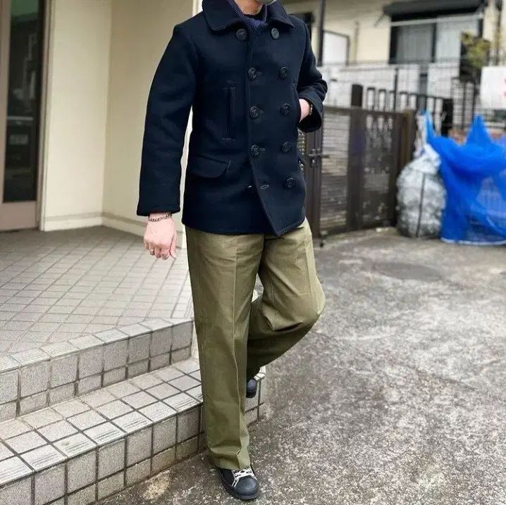 At Last&Co(アットラスト) サテン オリーブ チノ 34サイズ - メルカリ