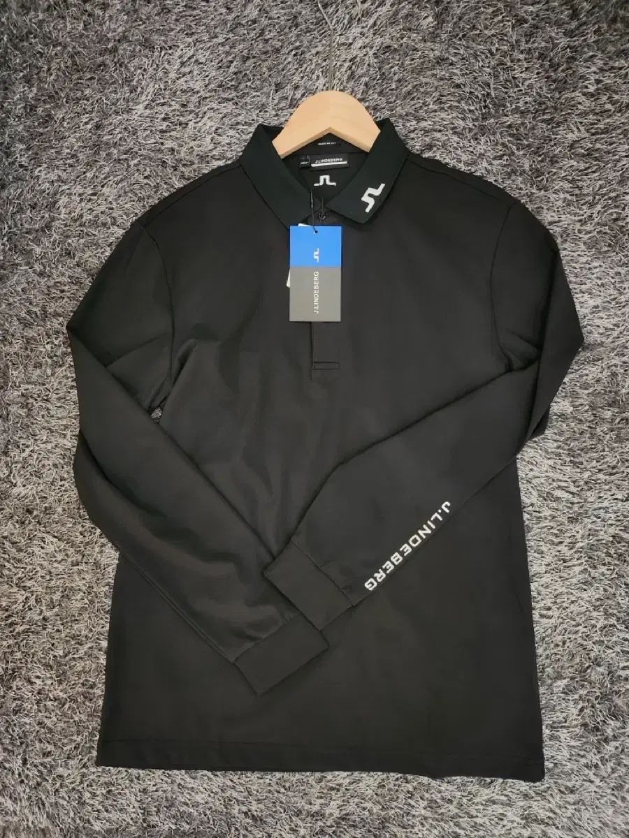 J LINDEBERG ブラック 長袖 ポロTシャツ XL