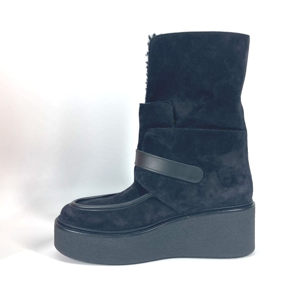 HERMES エルメス ブーツ エミスフェール H232029Z ムートン ブラック