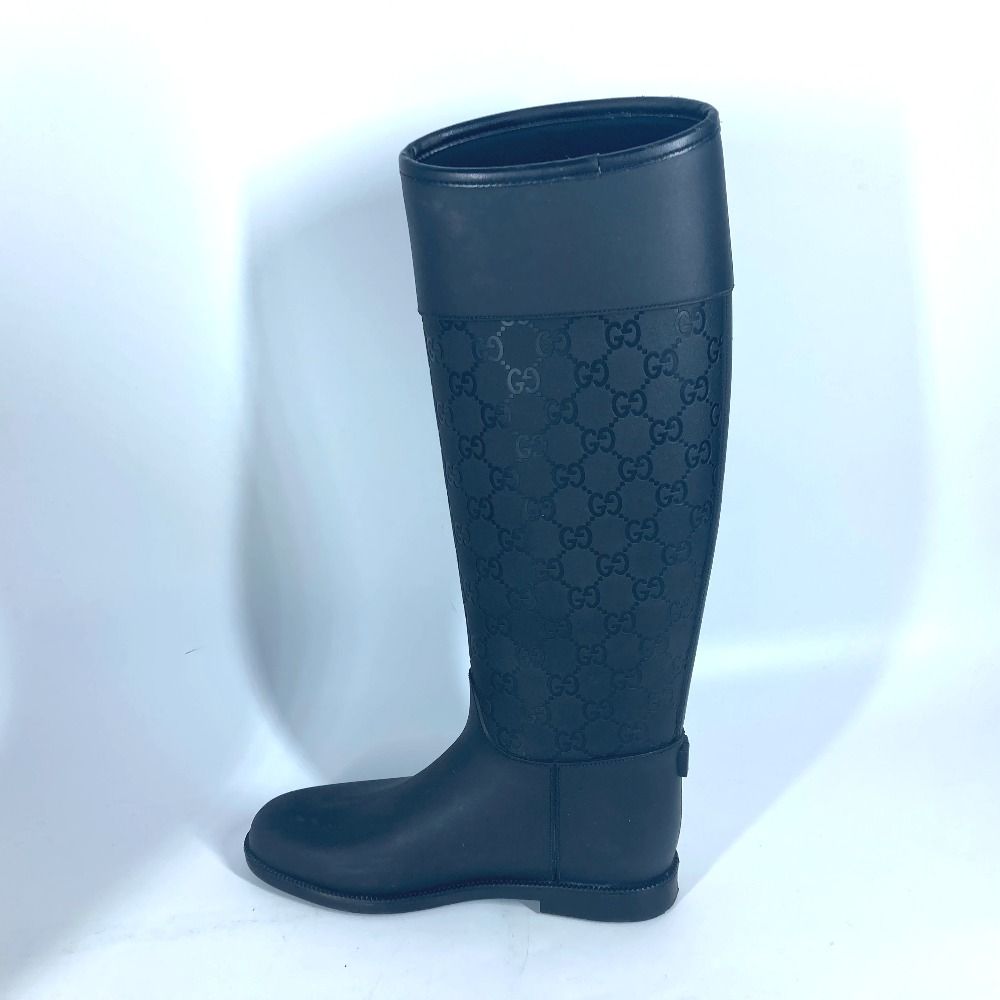 GUCCI グッチ レインシューズ GG ラバー ブラック - メルカリ