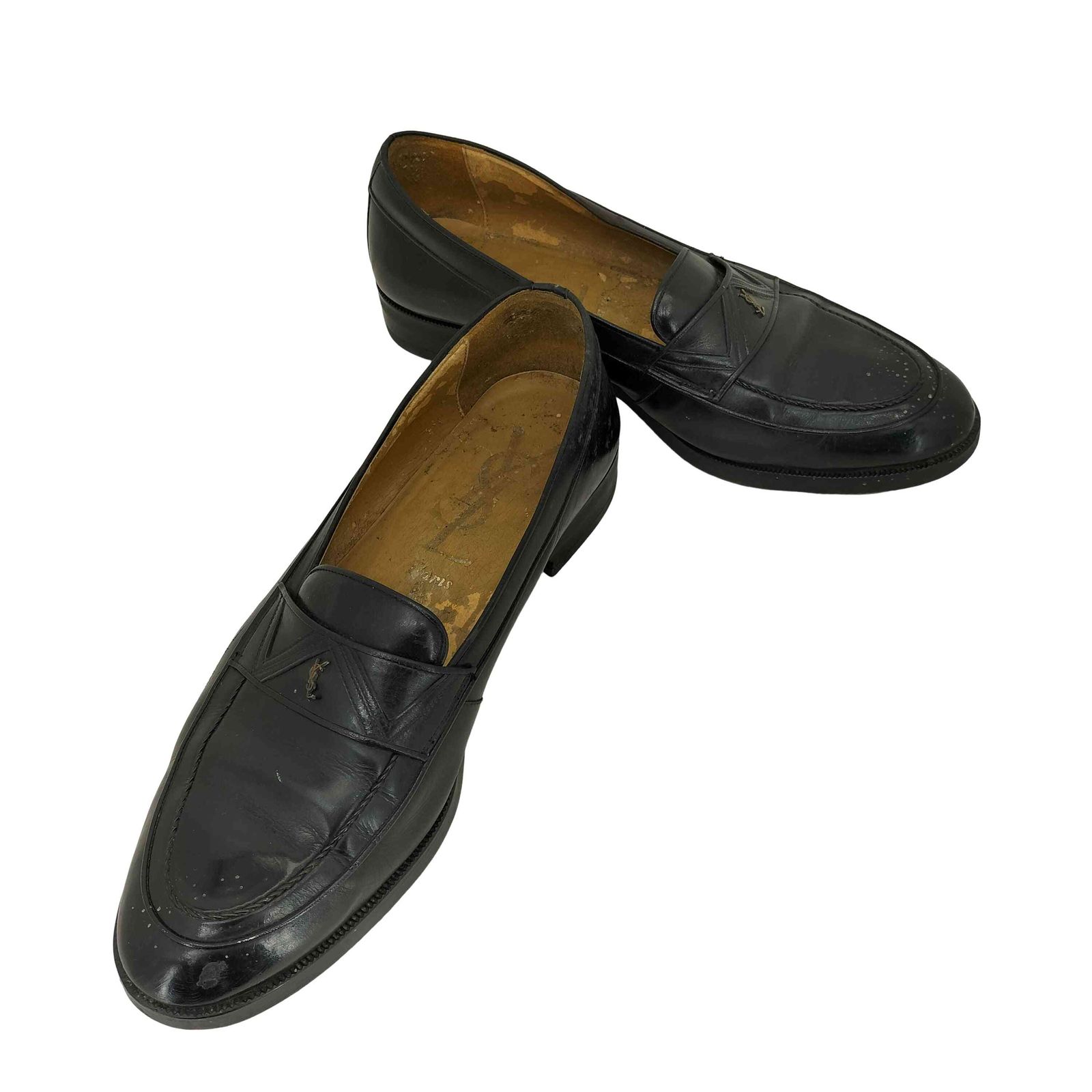 イヴサンローラン Yves Saint Laurent レザー ペニーローファー メンズ