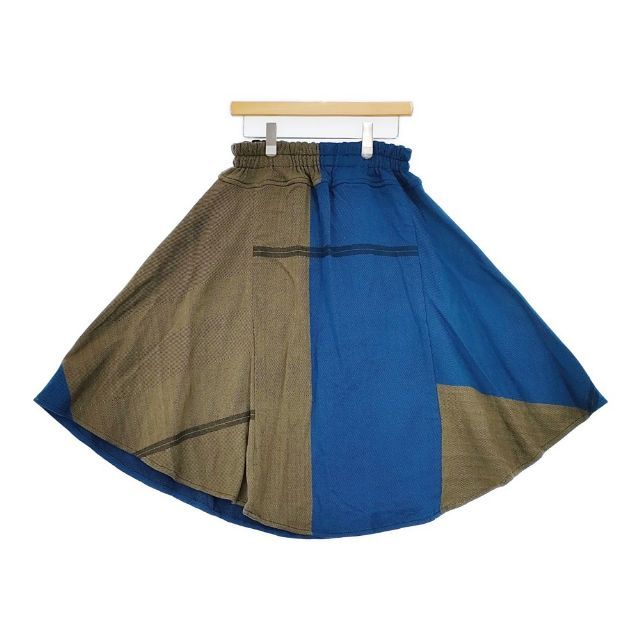 tamaki niime チョタンスカート ウールコットン ロングスカート ブルー