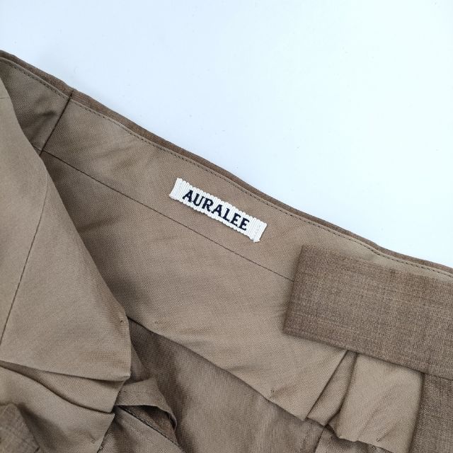AURALEE SUPER FINE TROPICAL WOOL SLACKS 定価39600円 A23SP08WT スラックス パンツ 23AW ブラウン レディース オーラリー【中古】5-1116M∞ AURALEE SUPER FINE TROPICAL WOOL SLACKS 定価39600円 A23SP08WT