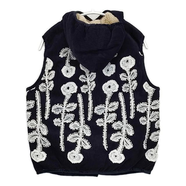 mina perhonen frost garden 刺繍 sa2246 ダウンベスト ネイビー