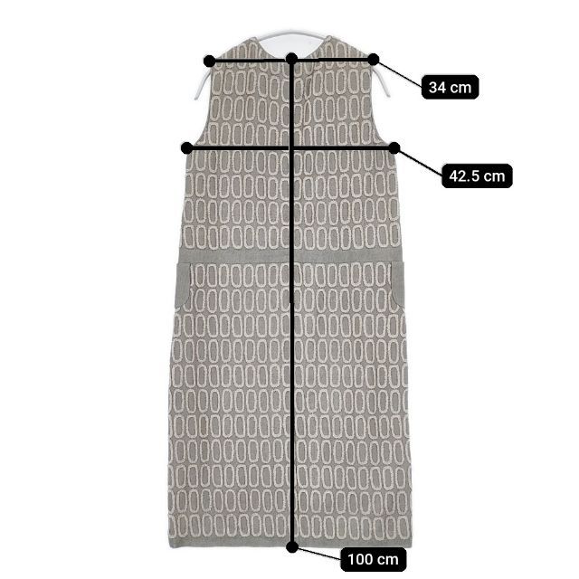 ミナペルホネン ノースリーブワンピース 120サイズ mina perhonen grass window 刺繍 ra3005 ウールノースリーブドレス