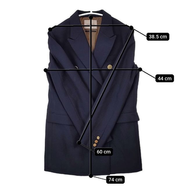 BEAMS LIGHTS ウール ダブルテーラード ジャケット 定価42900円 紺ブレ