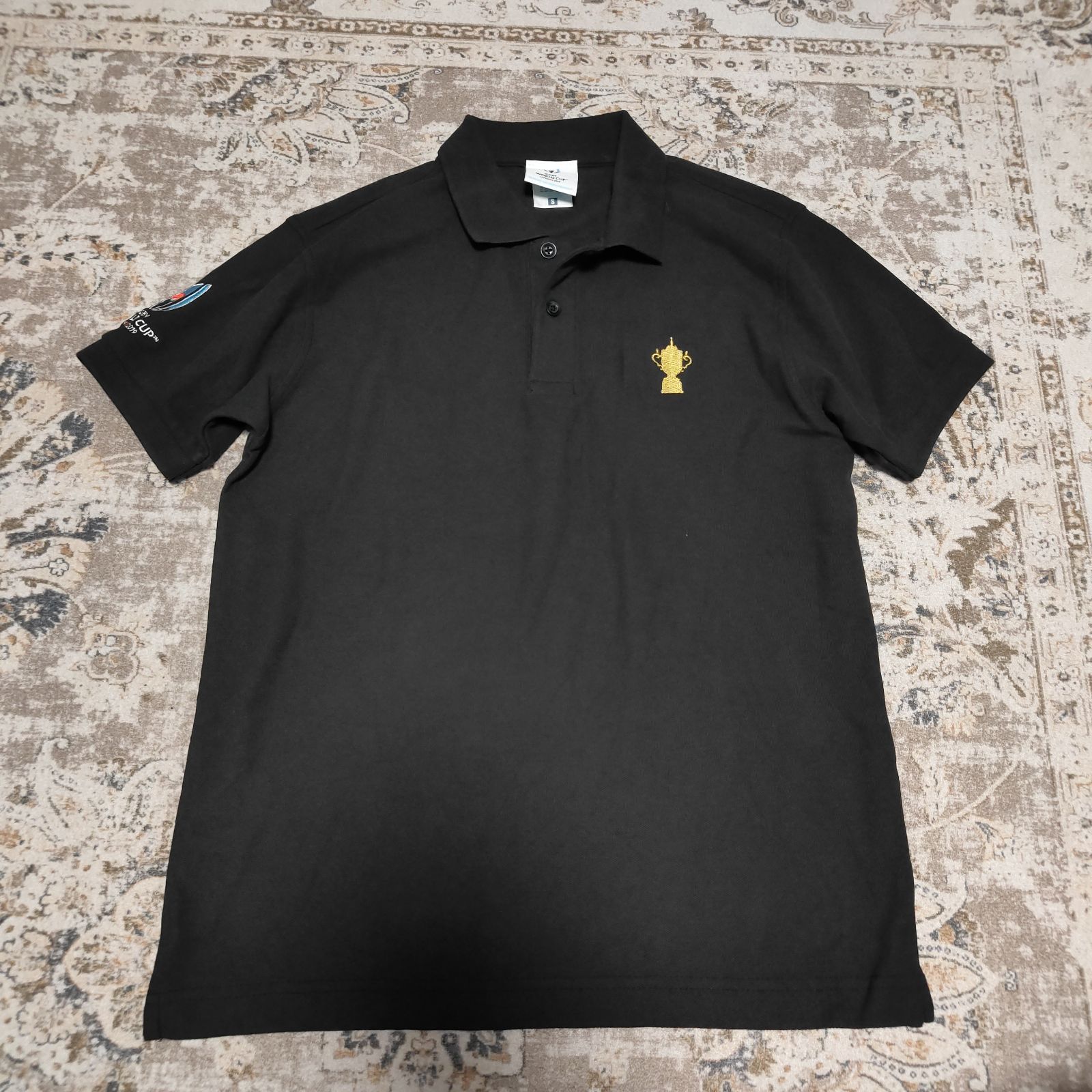 ラグビー ワールドカップ 2019 日本 ポロシャツ 半袖 ブラック S