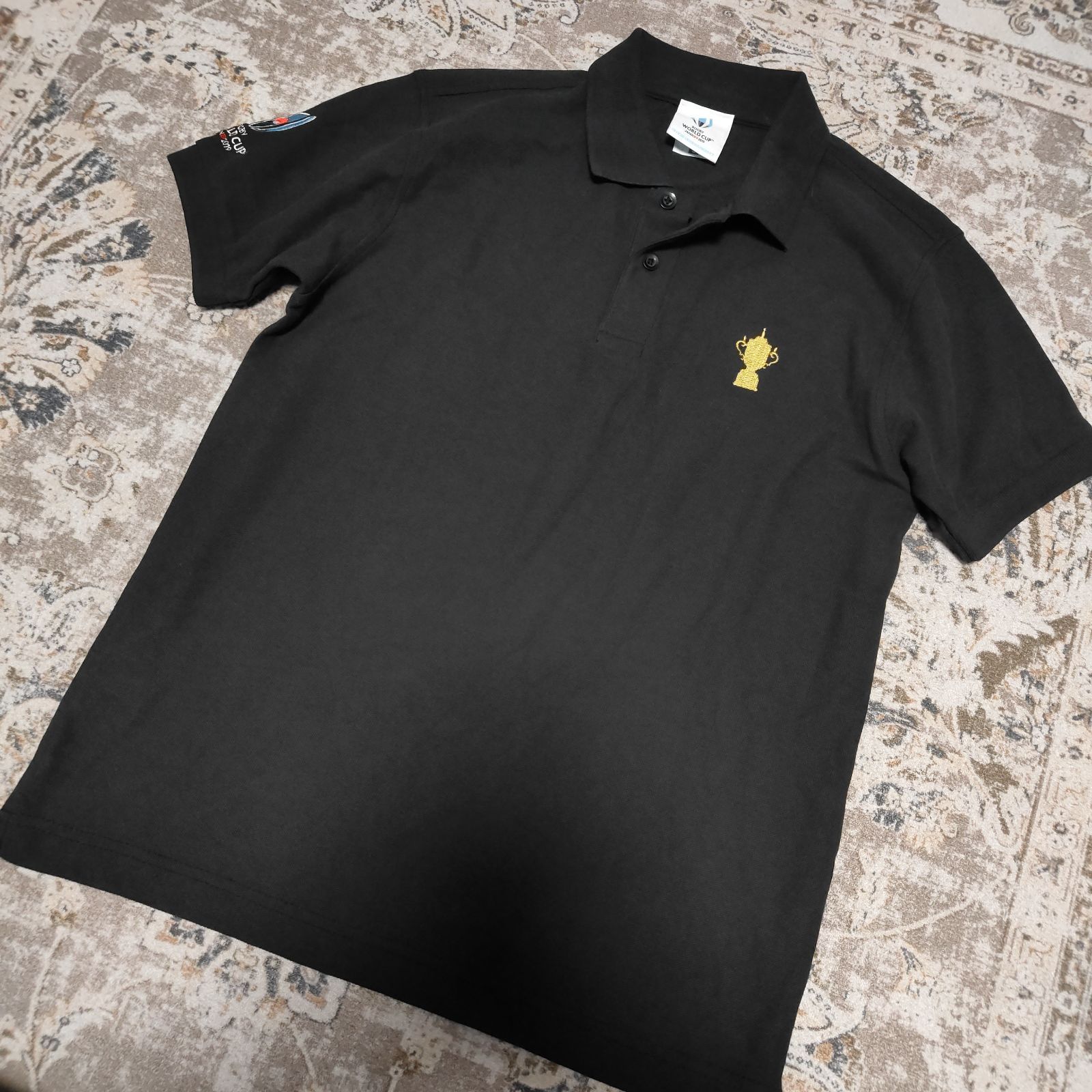 ラグビー ワールドカップ 2019 日本 ポロシャツ 半袖 ブラック S