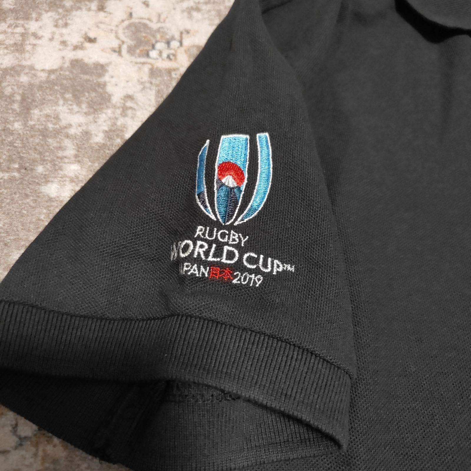ラグビー ワールドカップ 2019 日本 ポロシャツ 半袖 ブラック S