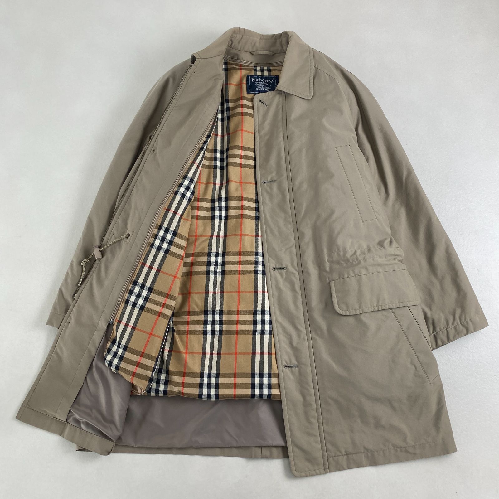 バーバリー ダウンジャケット ノバチェック 中綿ライナー 2way ジップ