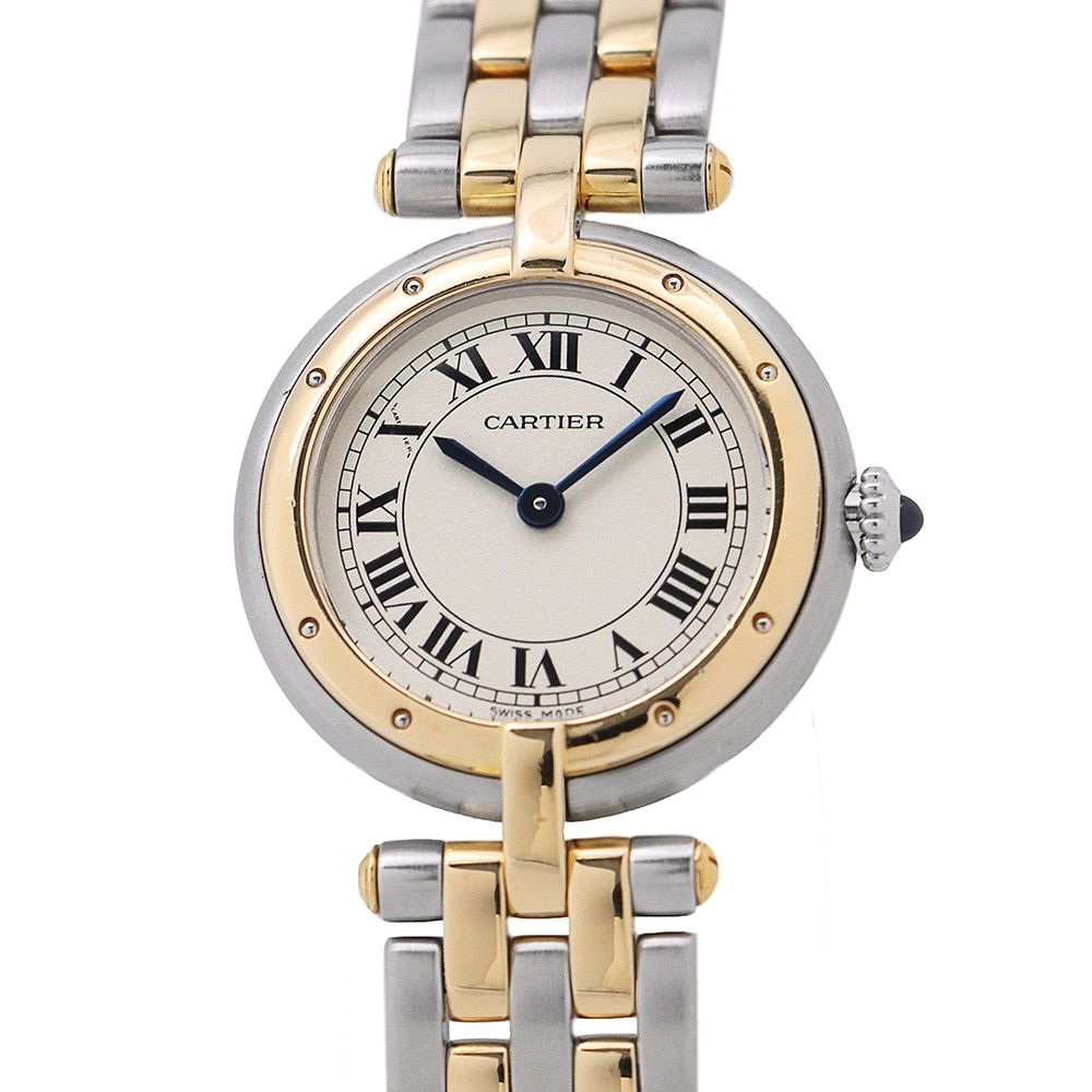 カルティエ パンテール ヴァンドーム SM 2ロウ Cartier 腕時計 アイボリー文字盤 クォーツ