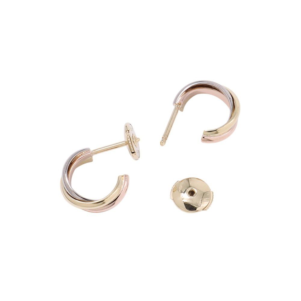 ジュリ　Cartier トリニティピアス　ミニモデル カルティエ ピアス トリニティ ミニモデル K18YG/K18PG/K18WG B8301540