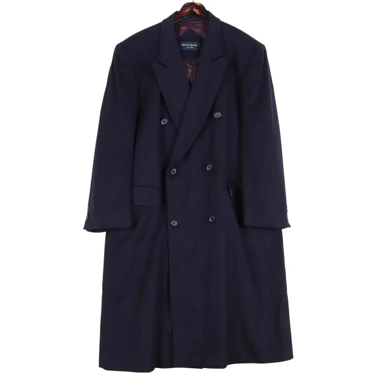 イヴ サンローラン カシミア ブレンド ダブル ロング コート 100 k 1455