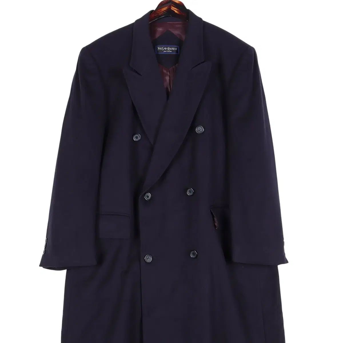 イヴ サンローラン カシミア ブレンド ダブル ロング コート 100 k 1455