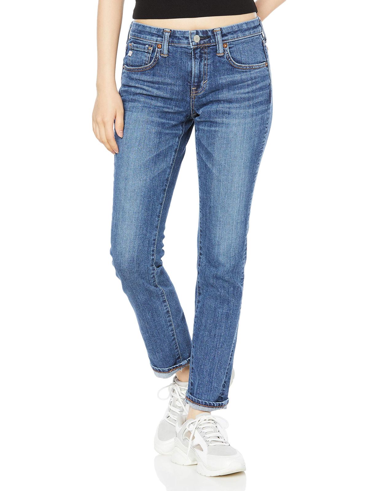 サムシング ジーンズ HANA テーパードストレート デニムパンツ SKY 38 レディース Mid Wash 27