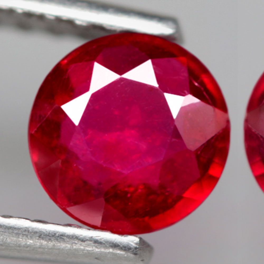 天然ルビールース 2個組 1.21ct:9314】マダガスカル産 Natural Ruby 裸