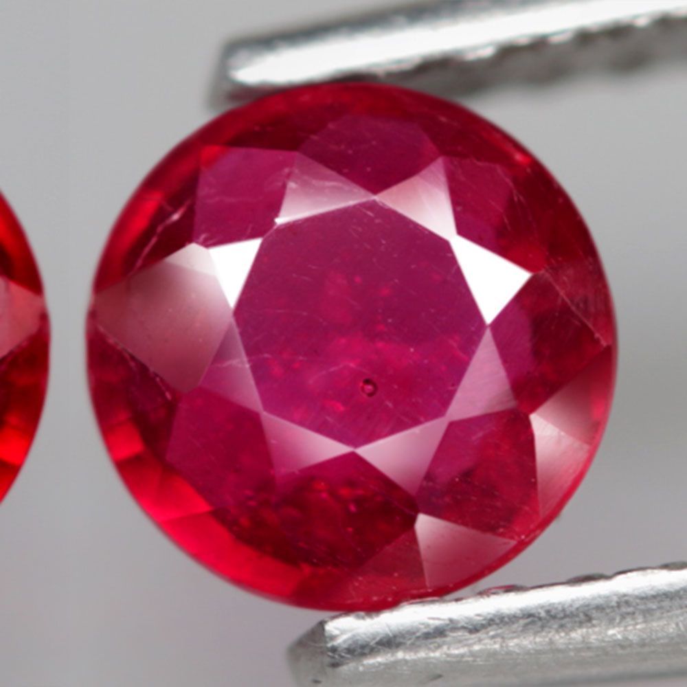 天然ルビールース 2個組 1.21ct:9314】マダガスカル産 Natural Ruby 裸