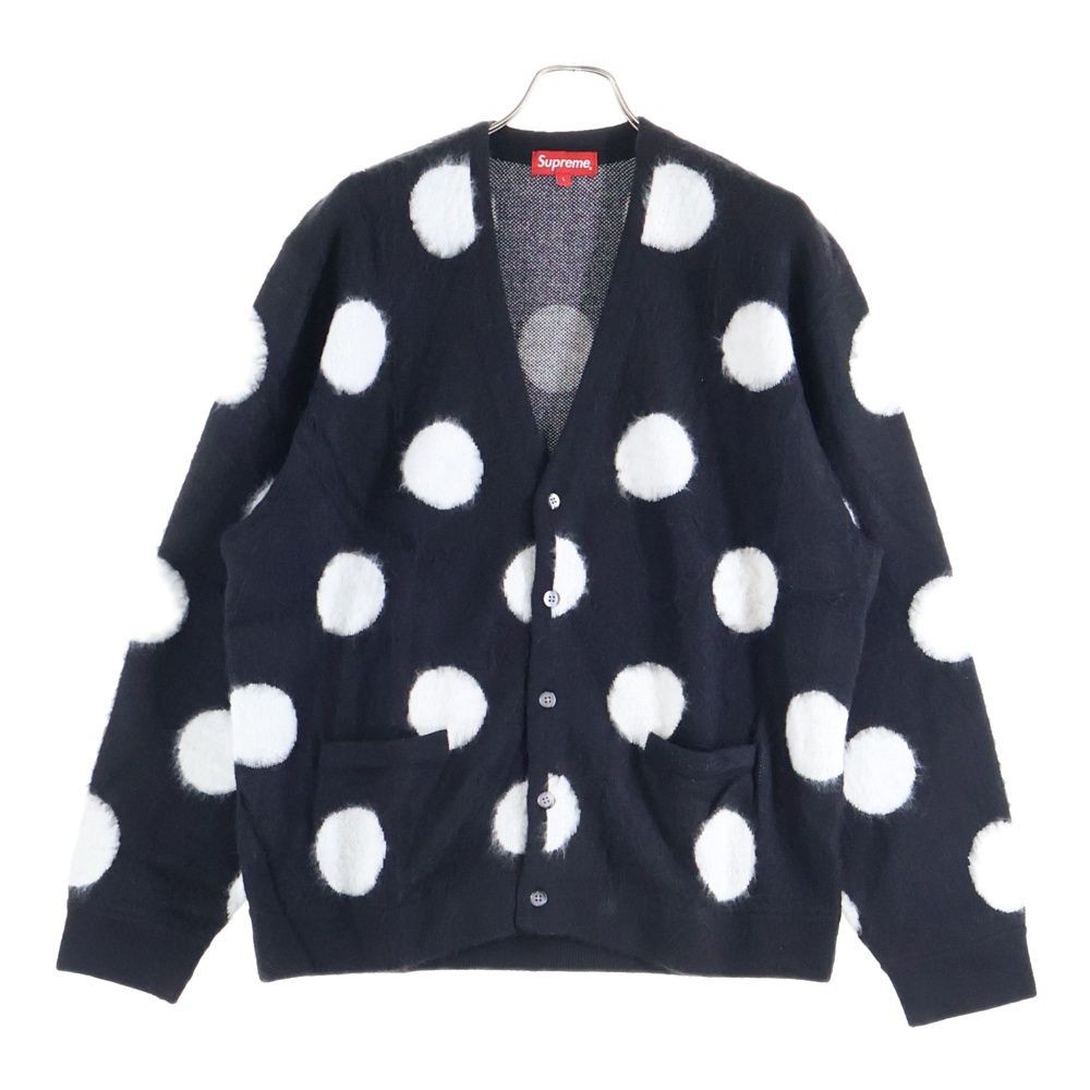 SUPREME シュプリーム 20 SS Brushed Polka Dot Cardigan ブラッシュド ポルカドット カーディガン ブラック