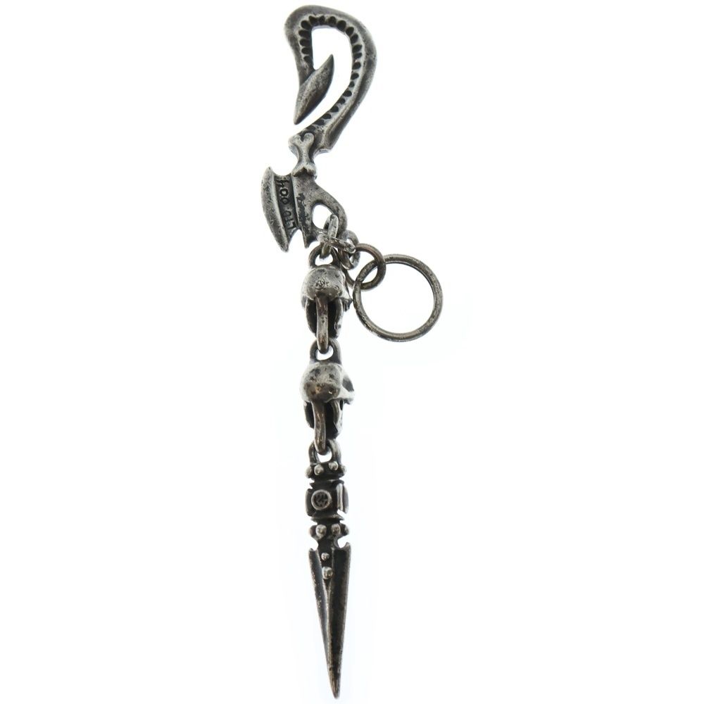 Travis Walker トラヴィスワーカー フックw 2スカルスカルズ ウィズ ダガー キーチェーン シルバー