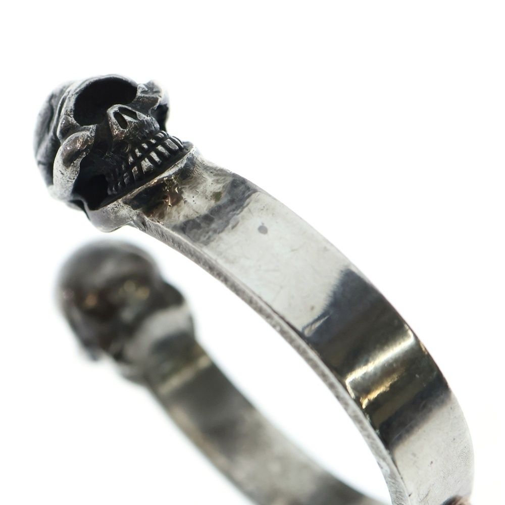 ストップライト　Stop Light バングル　シルバー STOP LIGHT (ストップライト) 2スカルK18メタル付きバングル シルバー