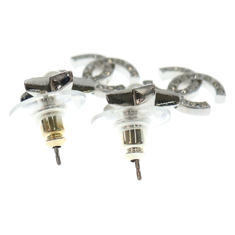 CHANEL シャネル ココマーク ラインストーン スターピアス パール シルバー GP