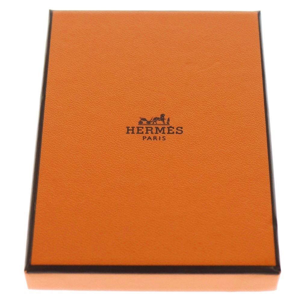 HERMES (エルメス) シチズン ツイル レザーカードケース ブラック B