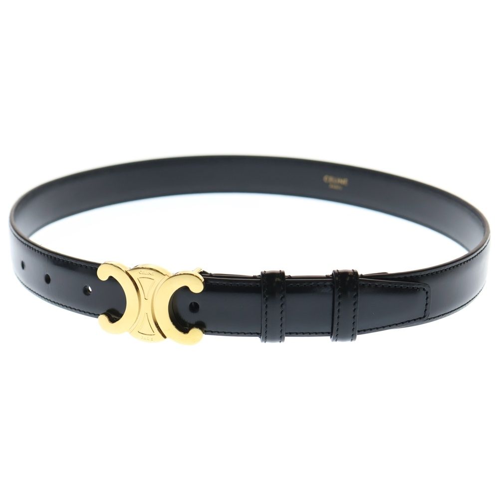 CELINE (セリーヌ) セリーヌ トリオンフ カーフスキン ベルト ブラック