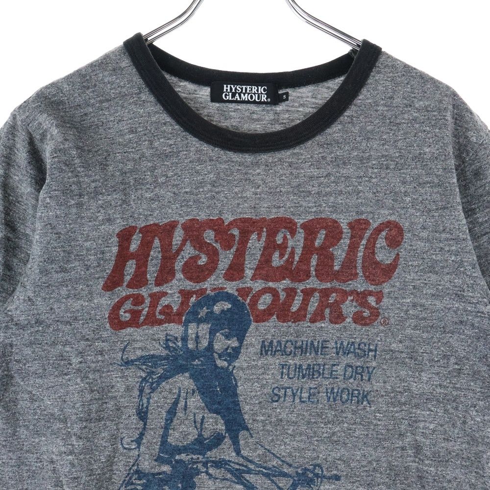 HYSTERIC GLAMOUR (ヒステリックグラマー) プリント 半袖 リンガーT