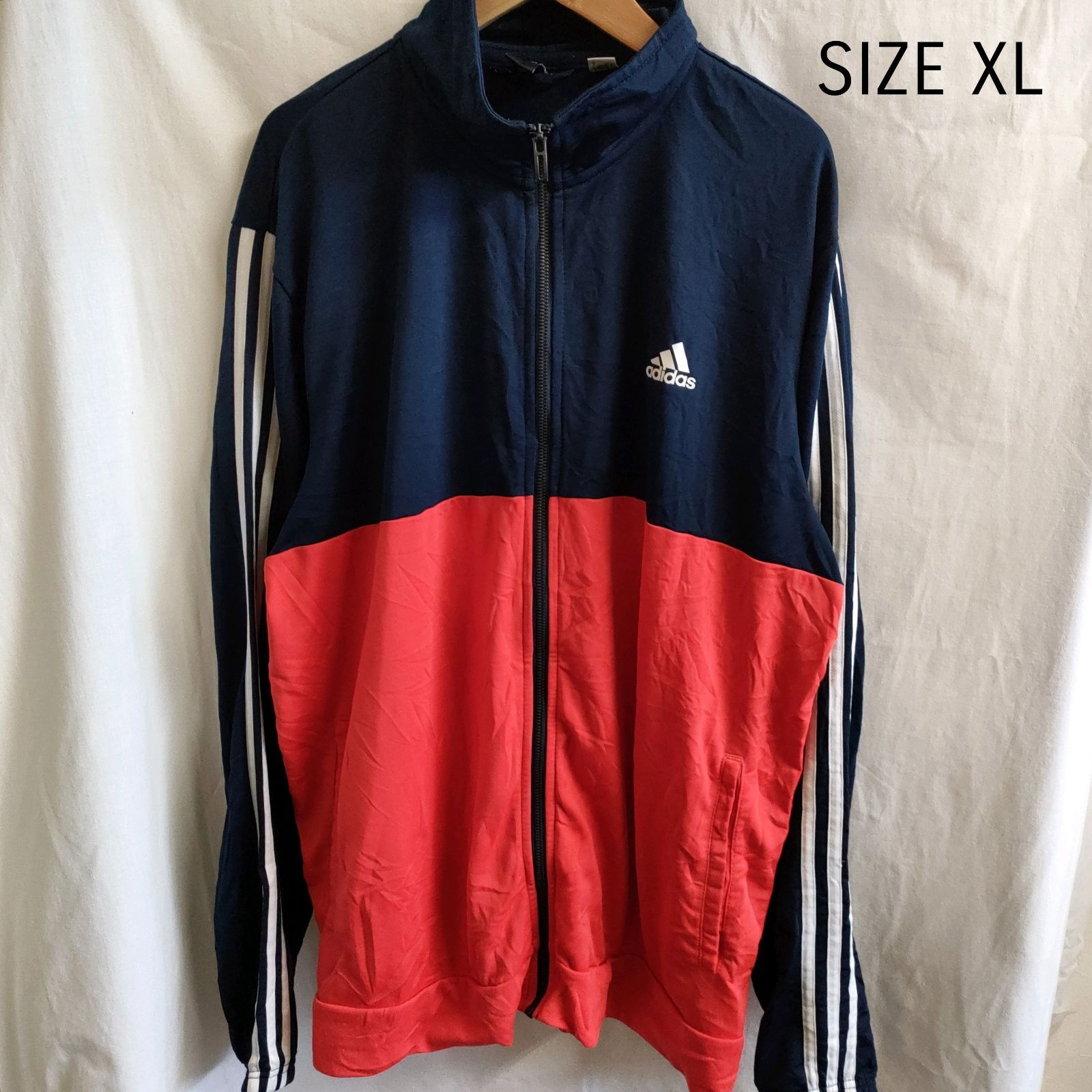 adidas ネイビー/オレンジ ジャージ adidas ジャージ 上下130ネイビー/オレンジ - メルカリ