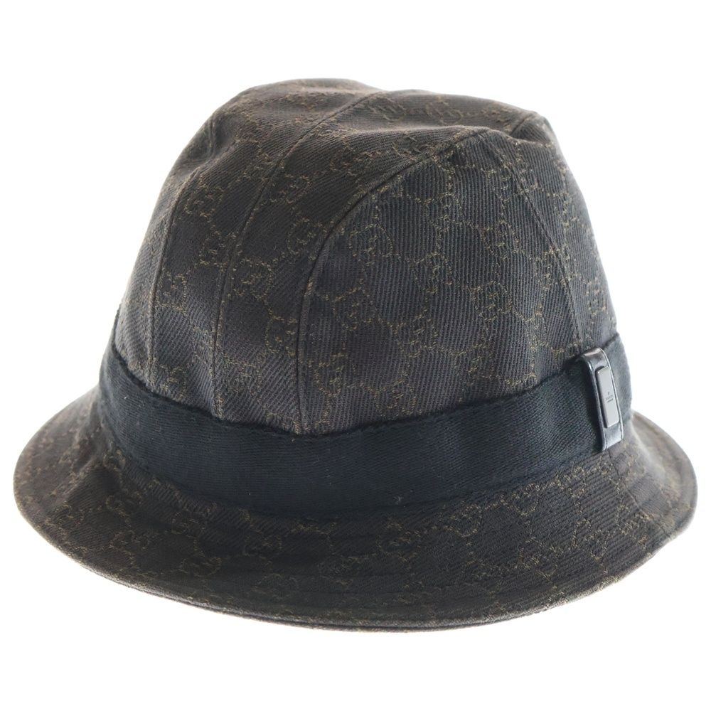 GUCCI (グッチ) GGパターン バケットハット 帽子 ブラウン - メルカリ