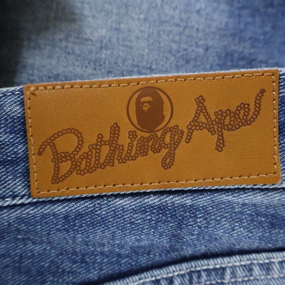 【希少XL】アベイシングエイプ ワッペン刺繍 デニムジャケット ロゴ ✨希少】エイプ デニムジャケット Gジャン セカンド 刺繍 - メルカリ