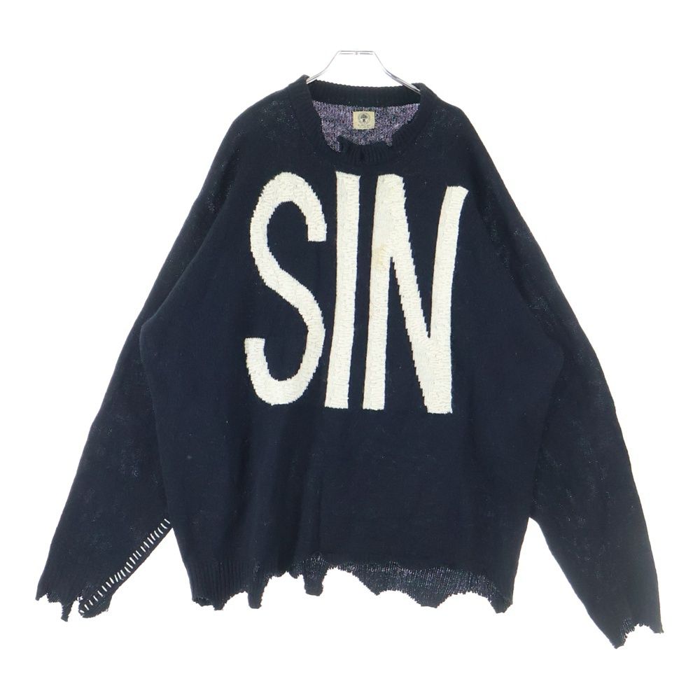 SAINT MICHAEL (セントマイケル) 21AW WOOL SWTER SIN ダメージ加工