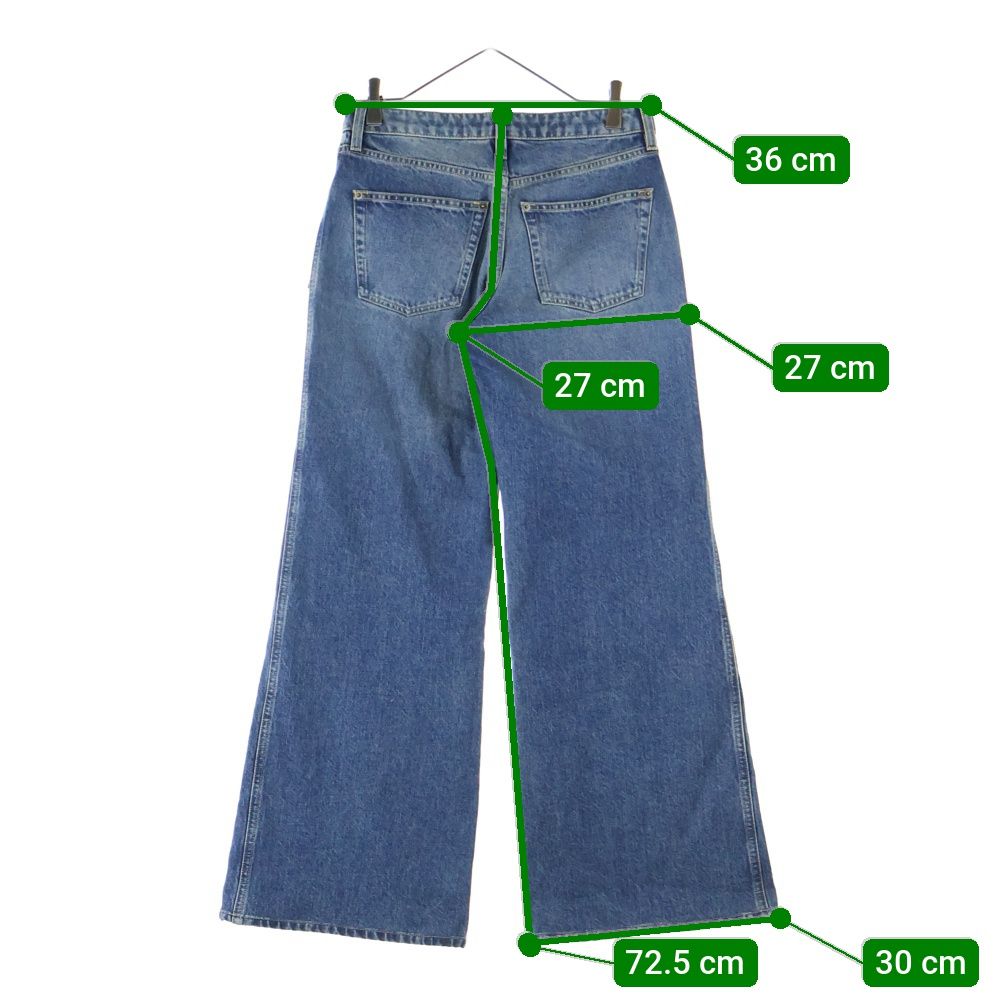30 新品同様 24ss LOUIS VUITTON ブーツカット デニムパンツ LOUIS VUITTON (ルイヴィトン) 24SS モノグラムパッチ フレアブーツ