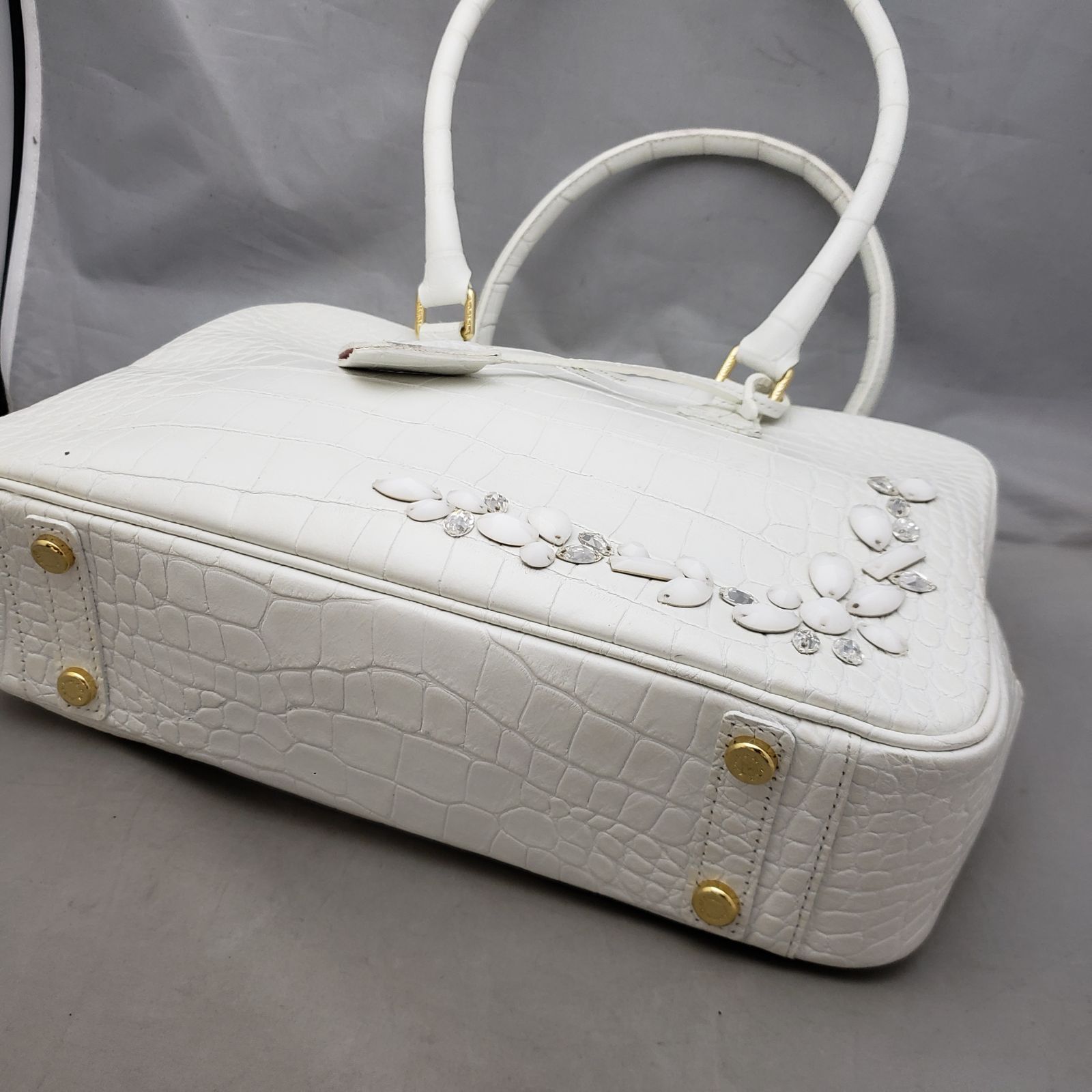 A.D.M.J. ビジュー装飾 ハンドバッグ A.D.M.J. ビジュー装飾 ハンドバッグ