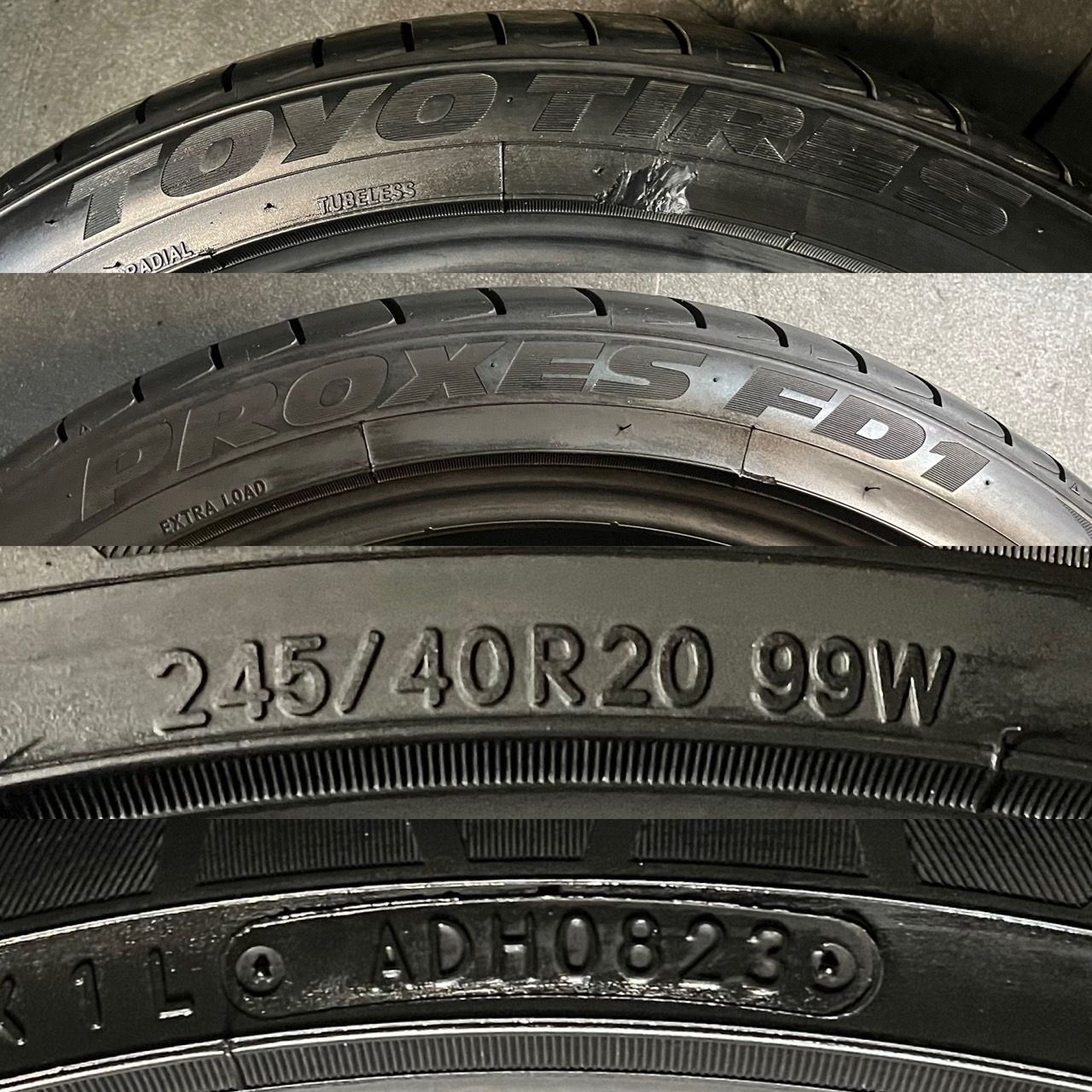 製 約9 1分山 トーヨータイヤ TOYO TIRES プロクセス PROXES FD 1 245 40 R 20 1本 h_792 20インチ サマータイヤ ノーマルタイヤ