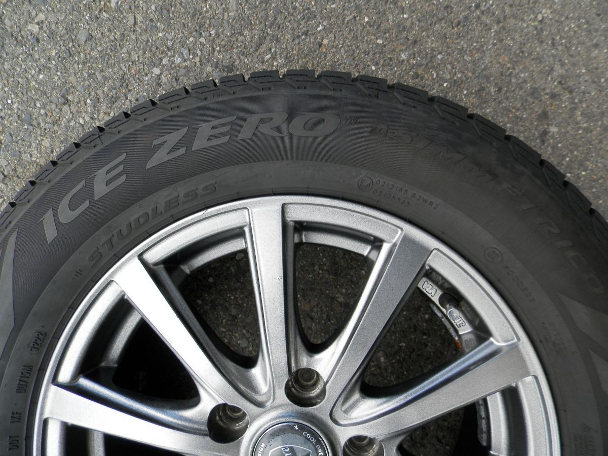  80 ノア CLAIRE 15インチ 社外アルミホイール付スタッドレスタイヤ 4本SET 195 65 R 15 製 6 0 J 50 5 H 114 3 エスクァイア 15インチ タイヤ ホイールセット