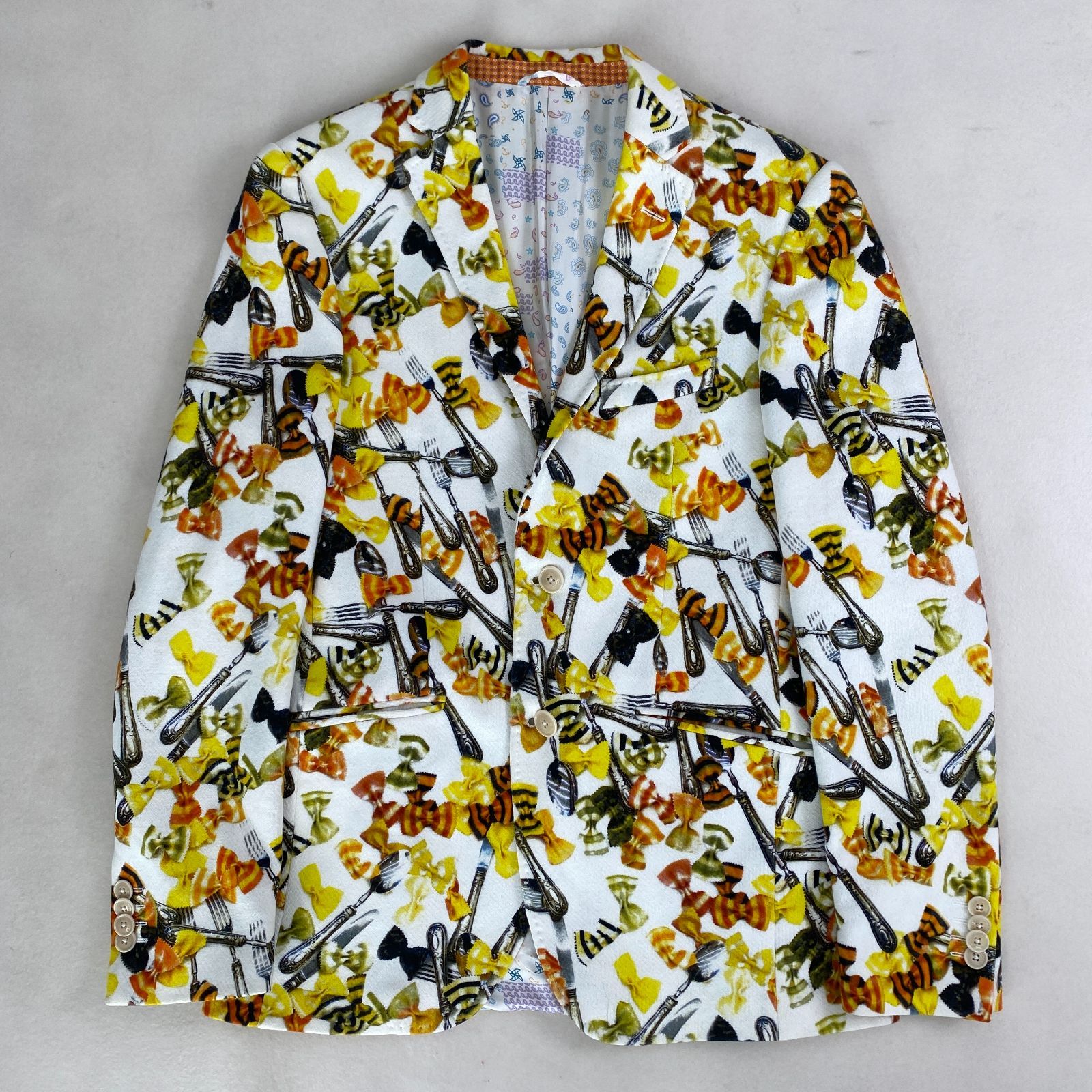Etro テーラードジャケット 未使用級 王者の風格 エトロ 総柄 シルク