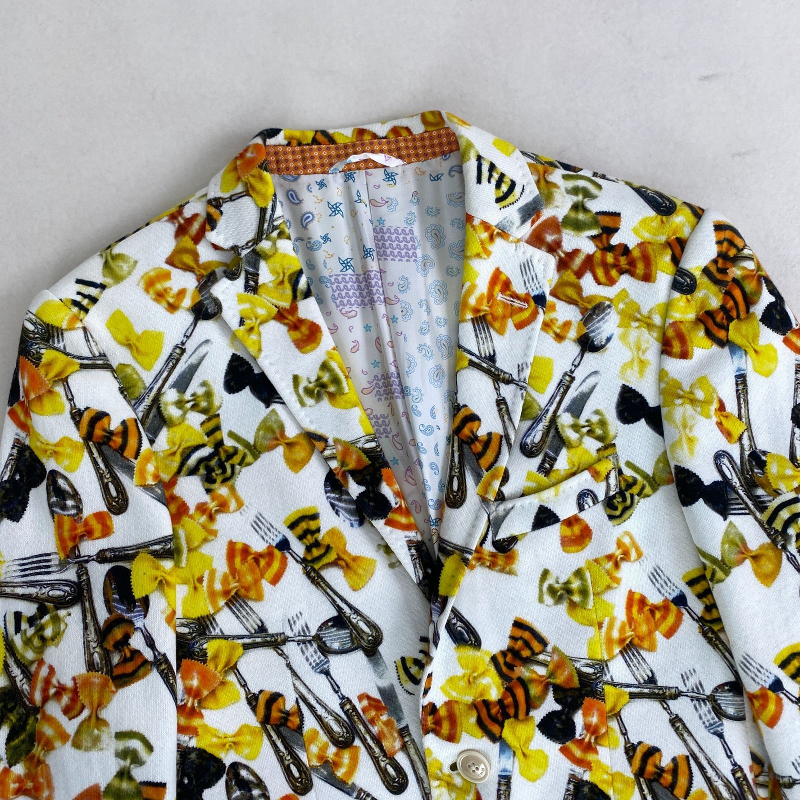 Etro テーラードジャケット 未使用級 王者の風格 エトロ 総柄 シルク