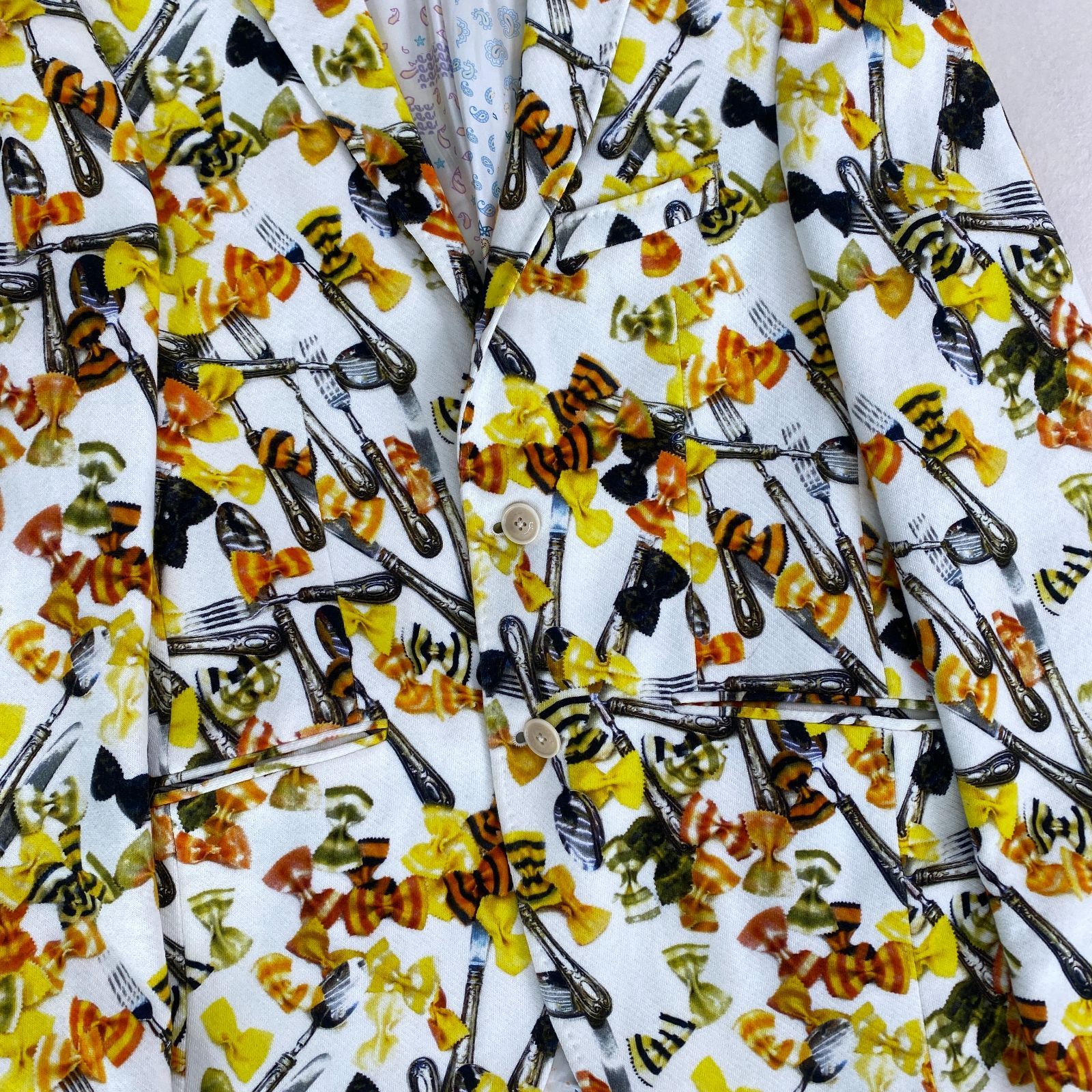 Etro テーラードジャケット 未使用級 王者の風格 エトロ 総柄 シルク