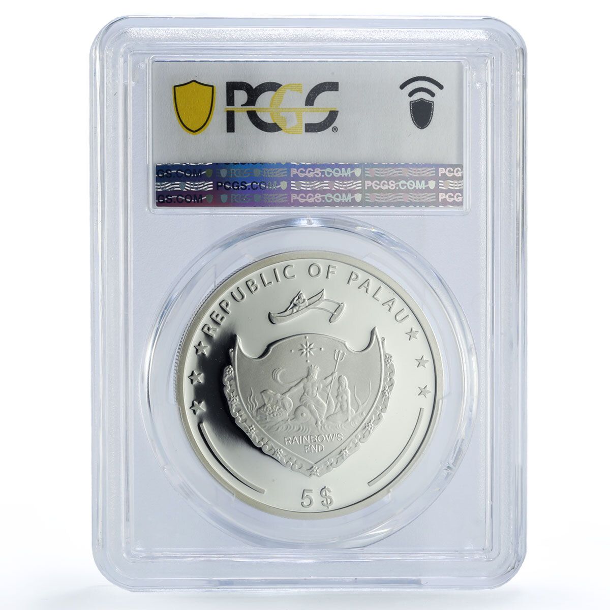 パラオ 5ドル オンス・オブ・ラッキー 四つ葉のクローバー PR69 PCGS