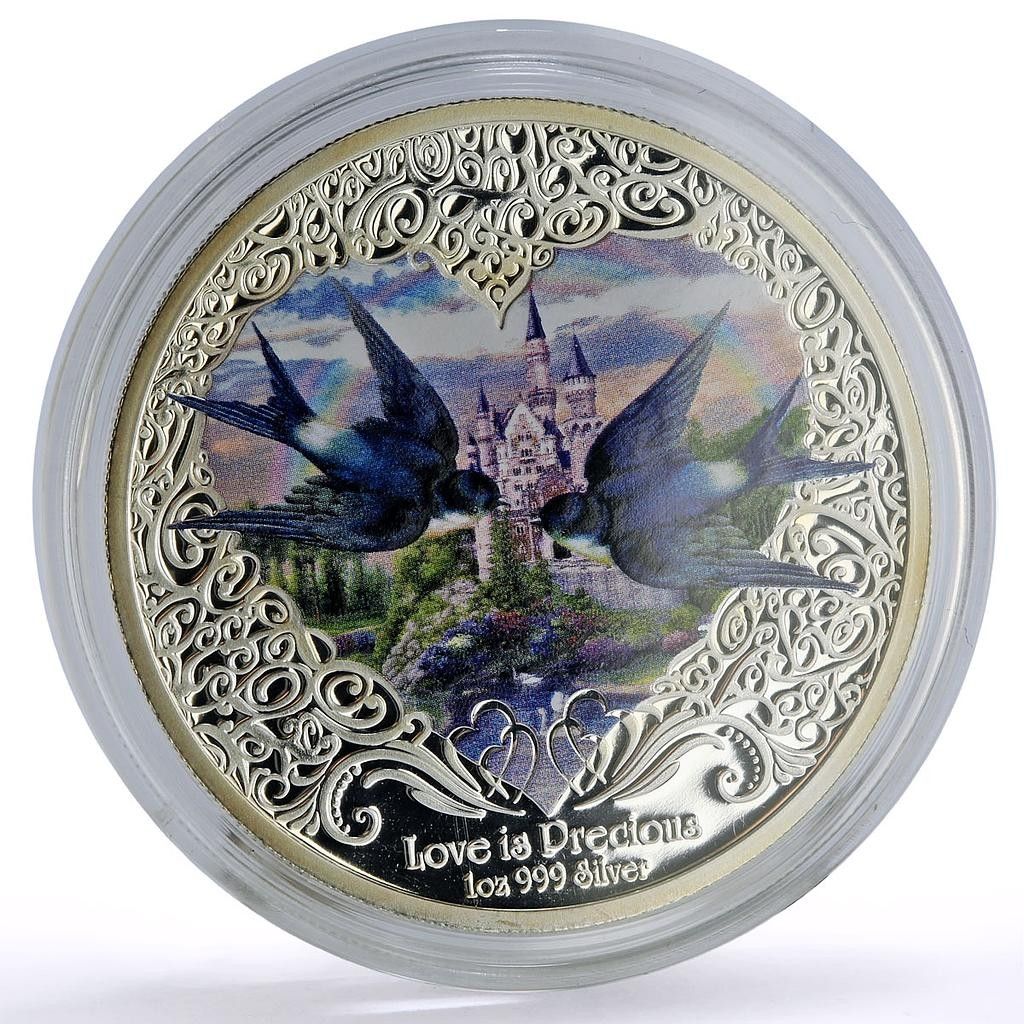 ニウエ武士道銀貨2オンスプルーフ ニウエ 2ドル Love is Precio ツバメ鳥カラープルーフ銀貨 2013年