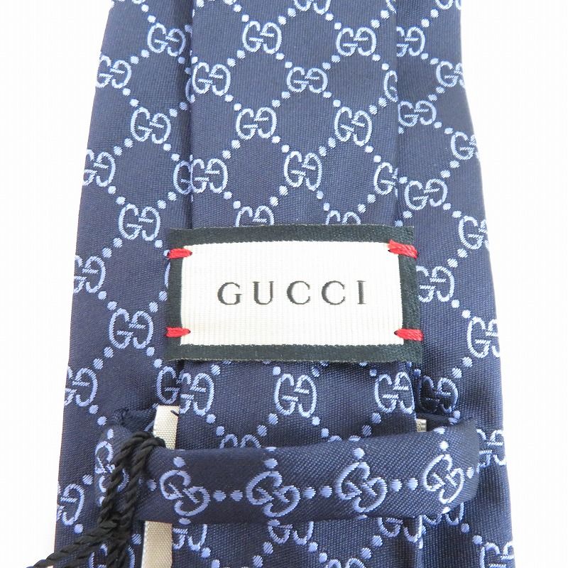 瀬戸大橋店】 中古 GUCCI | グッチ ネクタイ GG柄 456524 ネイビー