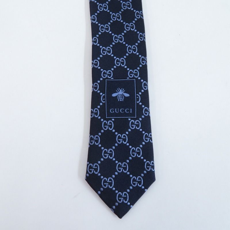 瀬戸大橋店】 中古 GUCCI | グッチ ネクタイ GG柄 456524 ネイビー