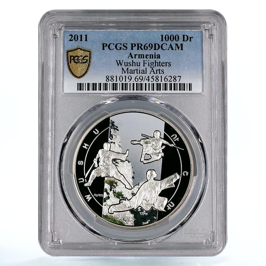 アルメニア 1000ドラム マーシャルアーツ Whu Sports PR 69 PCGS 銀貨 2011年