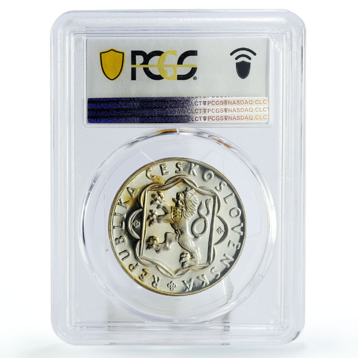 チェコスロバキア 25コルナ スロバキア蜂起10周年記念 PR67 PCGS 銀貨