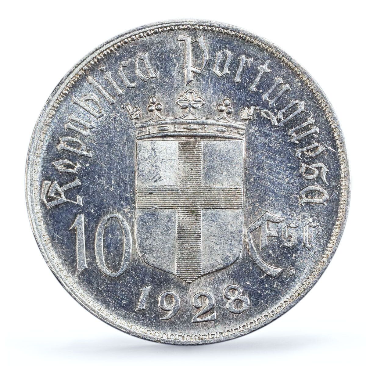 ポルトガル 10 エスクード オウリケ バトル ホースマン KM-579 MS64