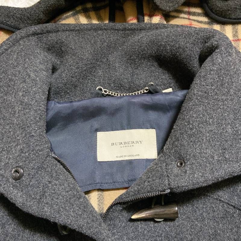 ☆ BURBERRYバーバリーロンドン  ダッフルコート　ノバチェック　グレー ☆ BURBERRYバーバリーロンドン ダッフルコート ノバチェック グレー