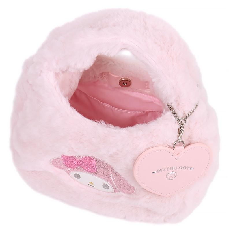 マイメロディ ショルダーバッグ チャーム付き2WAYボアバッグ